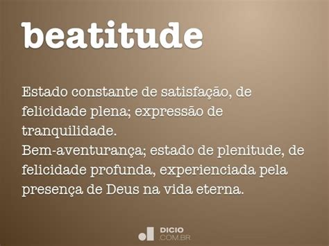 o que significa a palavra beatitude